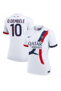 Paris Saint-Germain Ousmane Dembele #10 Fotballdrakt Borte Klær Dame 2024-25 Korte ermer